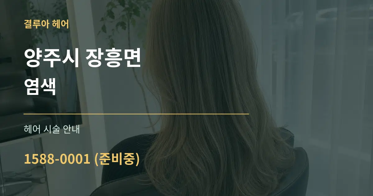 양주시 장흥면 염색 대표 안내 그래픽